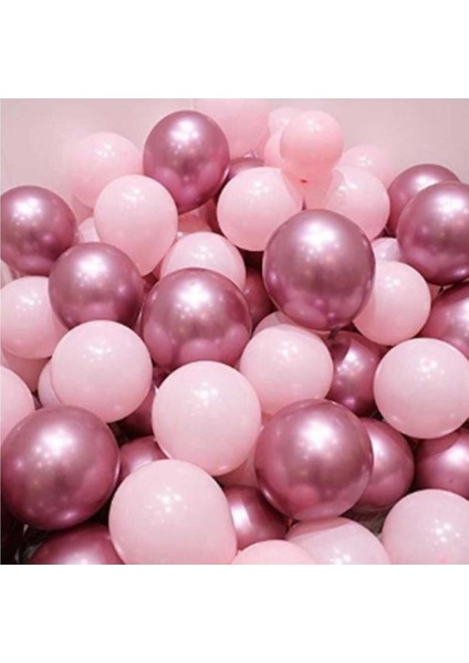Krom Pembe Renk 25 Li Balon