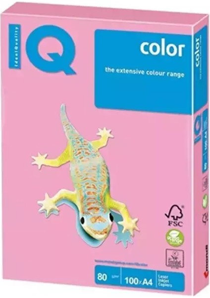 Iq Color Renkli Fotokopi Kağıdı A4 80 Gram 500 Yaprak Pembe