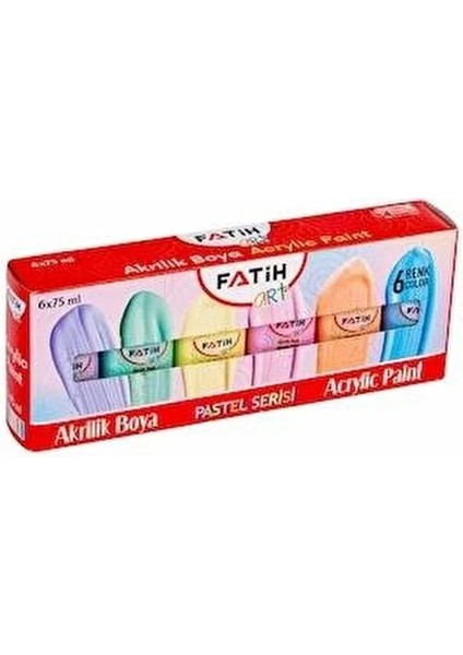 Akrilik Boya 75 ml 6 Renk Pastel 6 Lı 55510