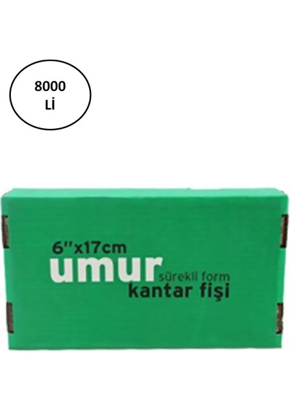 Kantar Fişi 6X17CM 1 Nüsha 8000 Li 30001956 5572