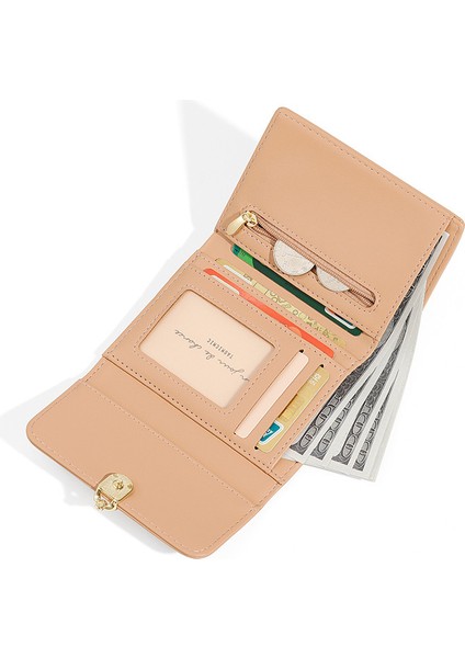 Moda Kısa Üç Katlı Öğrenci Bayan Cüzdan Katlanır Çoklu Kart Yuvası Depolama Kartı Tutucu (Yurt Dışından) fiyatları