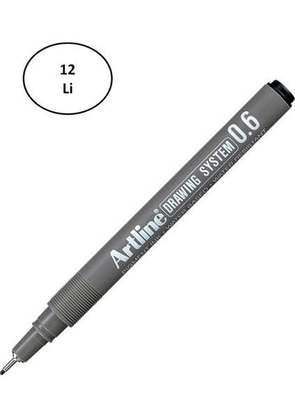 Çizim Kalemi Drawing System 236 0.6 mm Siyah 12'li
