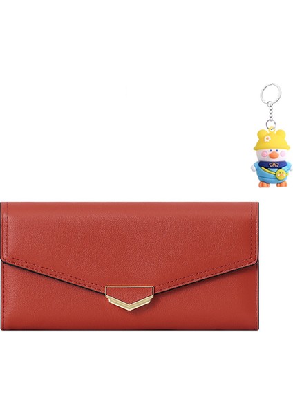 Çok Yönlü Moda Uzun Bayan Cüzdan Üç Katlı Clutch Cüzdan Kart Tutucu (Yurt Dışından)