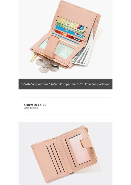Cüzdan Kadın Kısa Cüzdan Iki Katlı El Kartvizit Gümüş Cüzdan (Yurt Dışından) modelleri