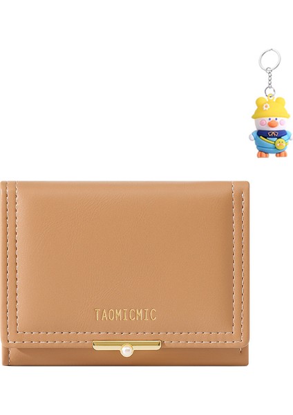 Kısa Öğrenci Üç Katlı Cüzdan Çok Fonksiyonlu Bayan Para Cüzdan Kart Tutucu (Yurt Dışından)