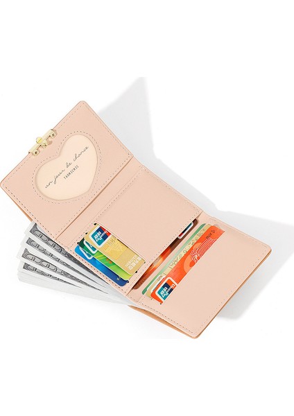 Kısa Öğrenci Üç Katlı Cüzdan Çok Fonksiyonlu Bayan Para Cüzdan Kart Tutucu (Yurt Dışından) fırsatları