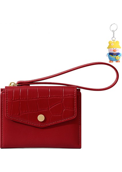 Moda Mini Kısa Clutch Cüzdan Bayanlar Katlanır Kimlik Kartı Tutucu (Yurt Dışından)