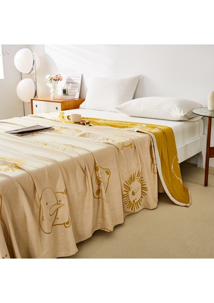 1 Parça Bambu Elyaf Yaz Serin Battaniye 150X200CM Zoo Sarısı (Yurt Dışından) indirimleri