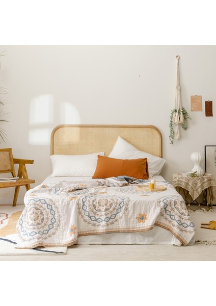 Bohem Tarzı %100 Pamuklu Ince Battaniye Çok Işlevli Battaniye 150*200CM Stil 1 (Yurt Dışından)