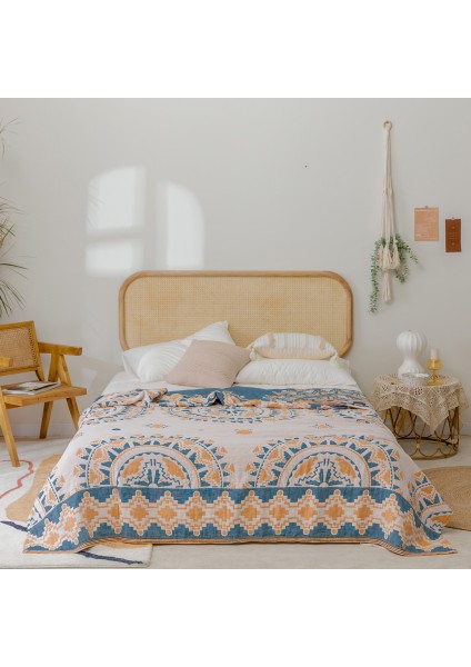 Bohem Tarzı %100 Pamuklu Ince Battaniye Çok Işlevli Battaniye 200*230CM Stil 3 (Yurt Dışından)
