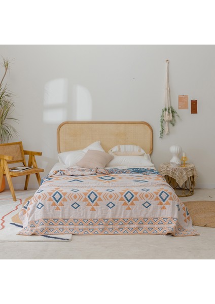 Bohem Tarzı %100 Pamuklu Ince Battaniye Çok Işlevli Battaniye 200*230CM Stil 4 (Yurt Dışından)