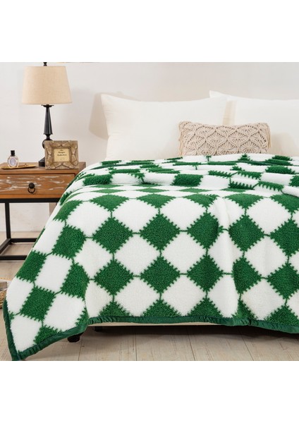 Tek Parça Çift Taraflı Polar Battaniye Tüm Mevsimler Için 150*200CM Yeşil (Yurt Dışından) fırsatları