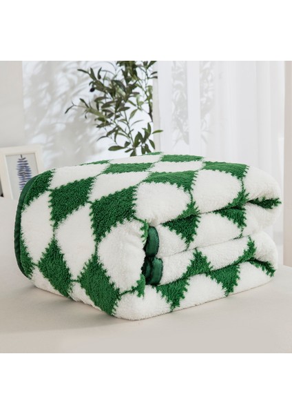 Tek Parça Çift Taraflı Polar Battaniye Tüm Mevsimler Için 150*200CM Yeşil (Yurt Dışından) indirimleri