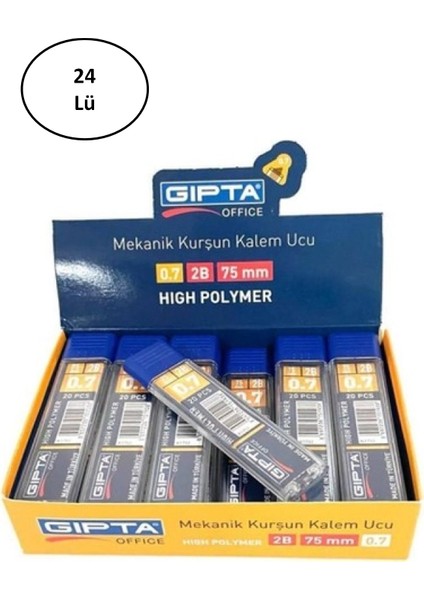 75MM 2b 0,5mm Kalem Ucu 20LI Tüp 24'lü