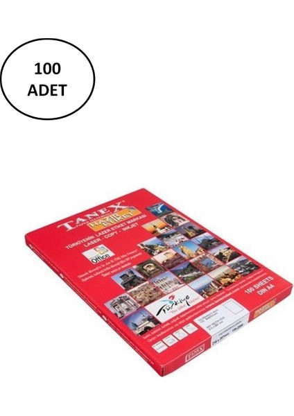 TW-2027 70X32,125 mm Laser Etiket 100 Adet