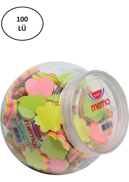 Yapışkanı Notluk Memo 45X45 Karışık Şekilli 12350