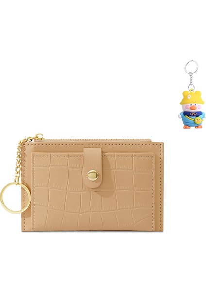 Mini Öğrenci Kadın Madeni Para Anahtarlığı Para Cüzdanı Çoklu Kart Yuvası Yaratıcı Fermuarlı Kart (Yurt Dışından)