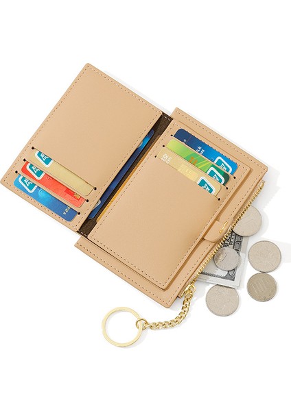 Mini Öğrenci Kadın Madeni Para Anahtarlığı Para Cüzdanı Çoklu Kart Yuvası Yaratıcı Fermuarlı Kart (Yurt Dışından) modelleri