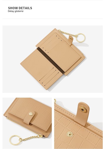 Mini Öğrenci Kadın Madeni Para Anahtarlığı Para Cüzdanı Çoklu Kart Yuvası Yaratıcı Fermuarlı Kart (Yurt Dışından) fırsatları