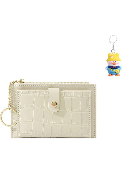 Mini Öğrenci Kadın Madeni Para Anahtarlığı Para Cüzdanı Çoklu Kart Yuvası Yaratıcı Fermuarlı Kart (Yurt Dışından)
