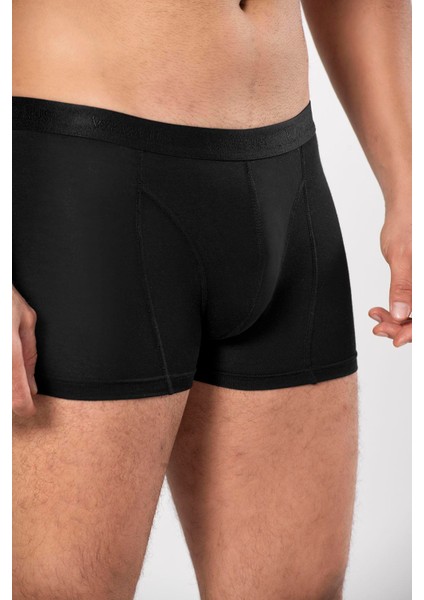Siyah Micro Modal Premium Erkek Boxer