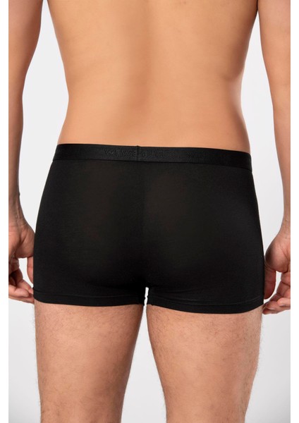 Siyah Micro Modal Premium Erkek Boxer