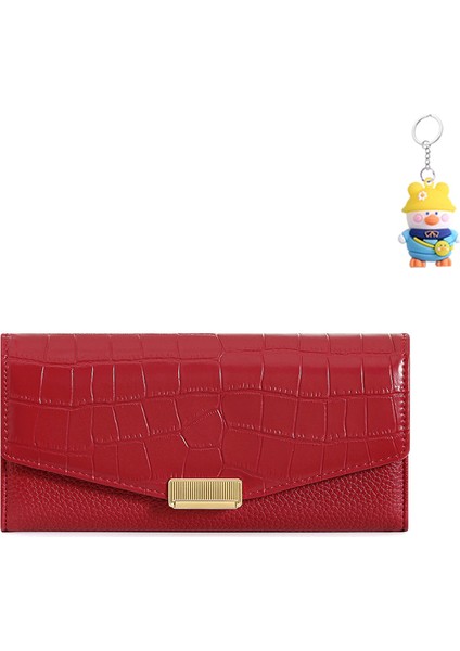 Bayanlar Orta Uzunluklu Cüzdan Kart Tutucu Entegre Büyük Kapasiteli Depolama Gümüş Cüzdan (Yurt Dışından)