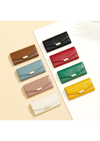 Bayanlar Orta Uzunluklu Cüzdan Kart Tutucu Entegre Büyük Kapasiteli Depolama Gümüş Cüzdan (Yurt Dışından) fiyatları