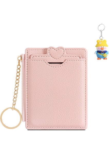 Bayan Para Cüzdanı Aşk Yemek Kartı Madeni Para Otobüs Küçük Kart Kutusu Kimlik Erişim Kontrolü Anahtarlığı (Yurt Dışından)