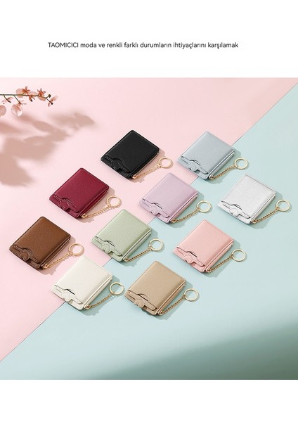 Bayan Para Cüzdanı Aşk Yemek Kartı Madeni Para Otobüs Küçük Kart Kutusu Kimlik Erişim Kontrolü Anahtarlığı (Yurt Dışından) fiyatları