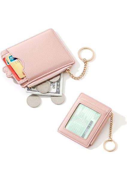 Bayan Para Cüzdanı Aşk Yemek Kartı Madeni Para Otobüs Küçük Kart Kutusu Kimlik Erişim Kontrolü Anahtarlığı (Yurt Dışından) modelleri