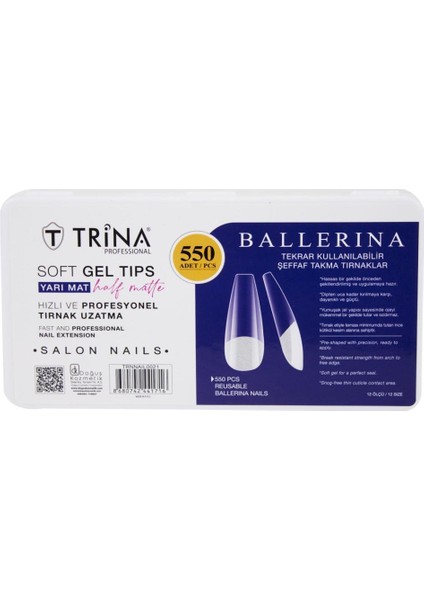 Soft Jel Takma Tırnak - Ballerina (Yarı Mat) 550' Li - 21