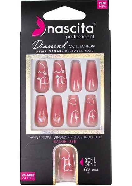 Taşlı Takma Tırnak - 254