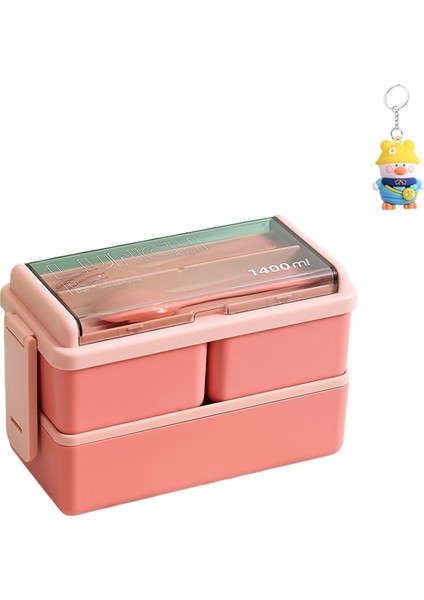 Aiyouhui Sınır Ötesi Kare Öğle Yemeği Kutusu Plastik Mikrodalga Dalga Isıtılabilir Ofis Çalışanı Japon Tarzı Çift Katmanlı Öğrenci Öğle Yemeği Kutusu (Yurt Dışından)