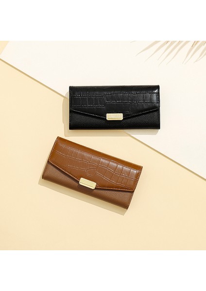 Bayanlar Orta Uzunluklu Cüzdan Kart Tutucu Entegre Büyük Kapasiteli Depolama Gümüş Cüzdan (Yurt Dışından) indirimleri