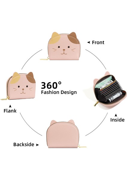 Sevimli Yavru Kedi Bayan Para Cüzdanı Madeni Para Tutucu Rüzgar Kart Sahibi Kart Tutucu Organ Kart Tutucu (Yurt Dışından) modelleri