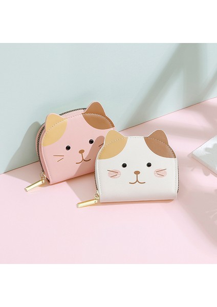Sevimli Yavru Kedi Bayan Para Cüzdanı Madeni Para Tutucu Rüzgar Kart Sahibi Kart Tutucu Organ Kart Tutucu (Yurt Dışından) indirimleri