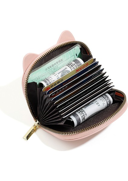 Sevimli Yavru Kedi Bayan Para Cüzdanı Madeni Para Tutucu Rüzgar Kart Sahibi Kart Tutucu Organ Kart Tutucu (Yurt Dışından) fiyatları