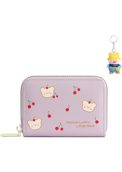 Kısa Bayan Cüzdan Kiraz Ayı Kart Sahibi Organ Kart Tutucu Çoklu Kart Yuvası (Yurt Dışından)