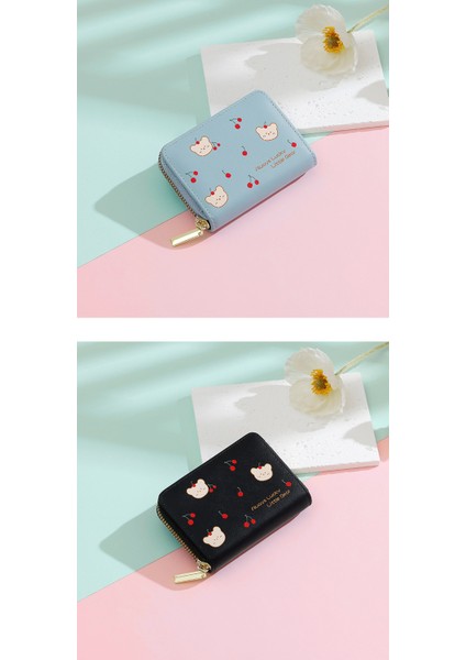 Kısa Bayan Cüzdan Kiraz Ayı Kart Sahibi Organ Kart Tutucu Çoklu Kart Yuvası (Yurt Dışından) fırsatları