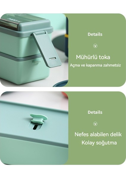 Aiyouhui Sınır Ötesi Kare Öğle Yemeği Kutusu Plastik Mikrodalga Dalga Isıtılabilir Ofis Çalışanı Japon Tarzı Çift Katmanlı Öğrenci Öğle Yemeği Kutusu (Yurt Dışından) fırsatları