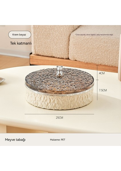 Glacier Desen Ev Oturma Odası Sehpa Çok Katmanlı Yüksek Değerli Kapaklı Şeker Kutusu Kurutulmuş Meyve Kutusu (Yurt Dışından)
