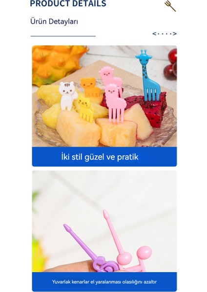 26 Ev Karikatür Meyve Çatal Yaratıcı Çocuklar Hayvan Sevimli Plastik Meyve Çatal Seti Bento Işareti (Yurt Dışından)