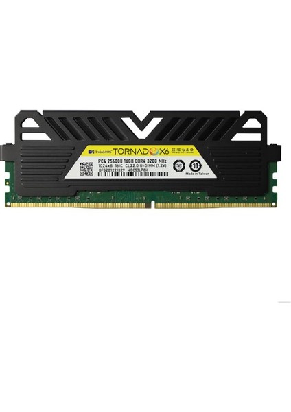 Ddr4 16GB 3200MHZ CL22 Tornadox6 Desktop Ram Soğutuculu (TMMDD416GB3200DKBX6)