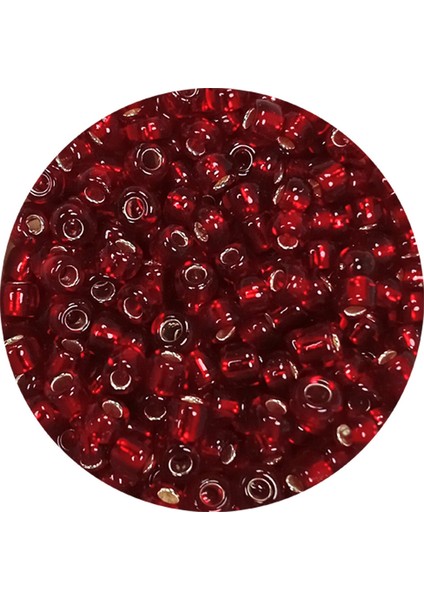 Dökme Cam Kum Boncuk (8/0) 3 mm - 20 Gram - Koyu Kırmızı - BNC183