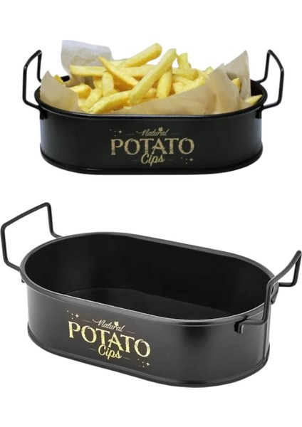Mini Oval Patates & Cips Sunumluk 21 cm 2ADET