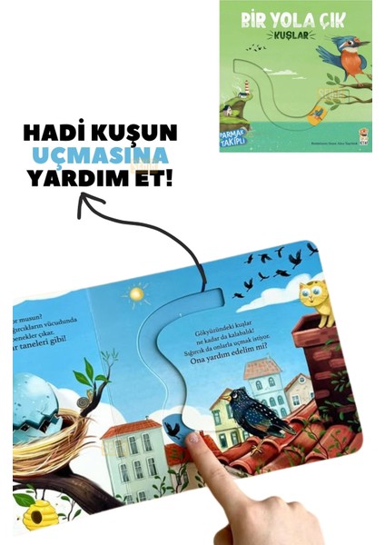 Bir Yola Çık Spor + Kuşlar + Hayvanlar Parmak Takipli Hareketli Okul Öncesi Kitap Ekonomik 3'lü Set fiyatları
