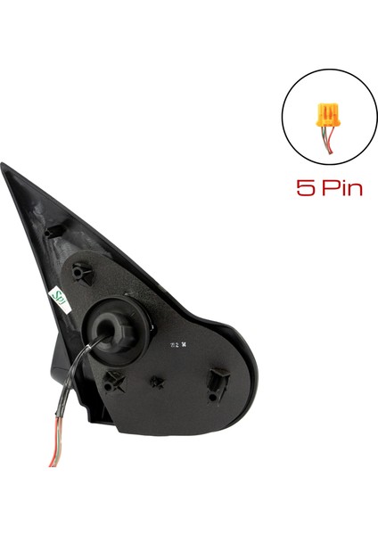 Dış Dikiz Aynası Peugeot 206 cc 1998-2003 Elektrikli, Isıtmalı, Manuel Katlanır, Astarlı Kapak, 5 Pin fırsatları