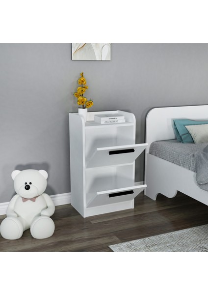 Luses 2 Çekmeceli Modern Tasarım Genç Odası Komodin, Beyaz - Luses modelleri