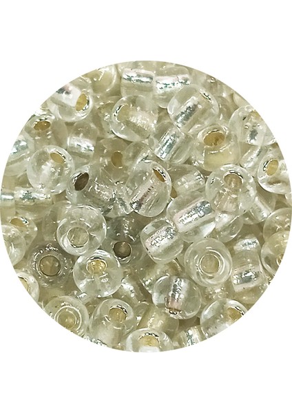 Dökme Cam Kum Boncuk Büyük Boy (6/0) 4 mm - 60 Gram - Şeffaf - BNC122